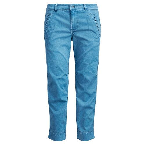 Ralph Lauren Lauren Cropped Stretch Twill Pant Dark Slate Blue