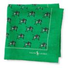 Polo Ralph Lauren Print Linen Pocket Square Green