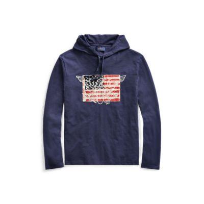 Ralph Lauren Cotton Jersey Hooded T-shirt Dark Cobalt