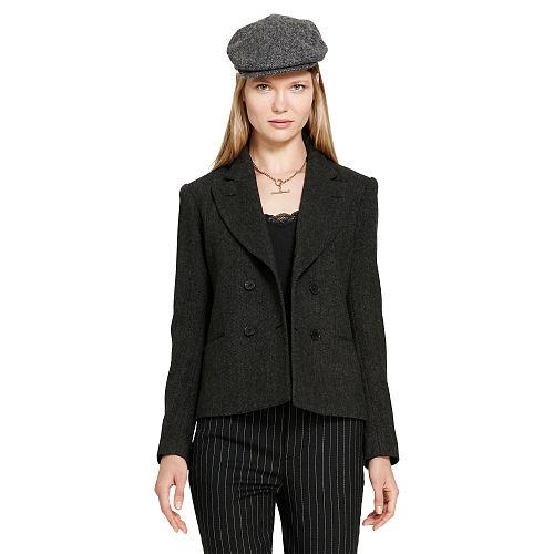 Polo Ralph Lauren Wool Herringbone Jacket Black/grey Hbone