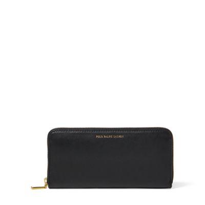 Ralph Lauren Leather Zip-around Wallet Black