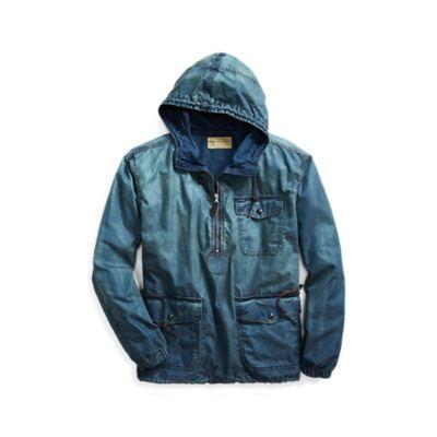 Ralph Lauren Cotton Ripstop Popover Jacket Indigo