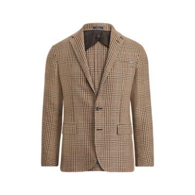 Ralph Lauren Morgan Glen Plaid Sport Coat Brwn/tan W/blue/orang