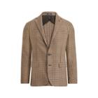 Ralph Lauren Morgan Glen Plaid Sport Coat Brwn/tan W/blue/orang