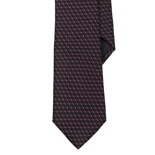 Ralph Lauren Black Label Geometric Silk Narrow Tie Wine
