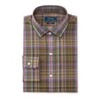 Ralph Lauren Slim Fit Cotton Poplin Shirt Spruce/orange