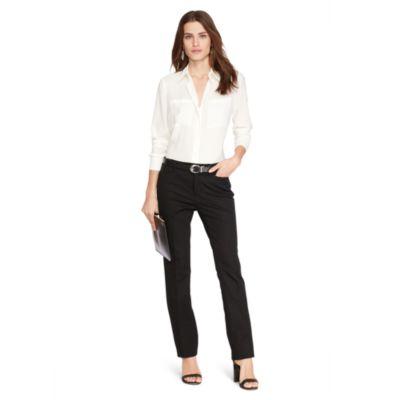 Ralph Lauren Stretch Twill Straight Pant Black