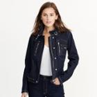 Ralph Lauren Lauren Denim Moto Jacket Indigo Wash