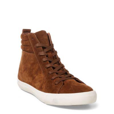 Ralph Lauren Gaven Suede High-top Sneaker Snuff