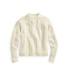 Ralph Lauren Aran-knit Wool-blend Sweater Cream