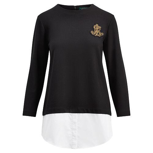 Ralph Lauren Lauren Petite Layered Bullion Patch Shirt