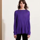Ralph Lauren Lauren Relaxed Silk-blend Sweater Purple