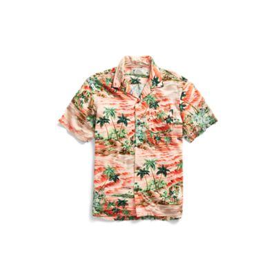 Ralph Lauren Hawaiian Shirt Rl 996 Coral Multi