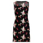 Ralph Lauren Floral-embroidered Mesh Dress Black/multi/black