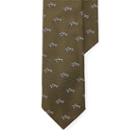 Polo Ralph Lauren Car-patterned Silk Narrow Tie Olive