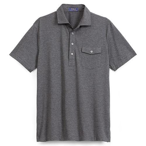 Polo Ralph Lauren Classic Fit Cotton Lisle Shirt Stadium Grey Heather