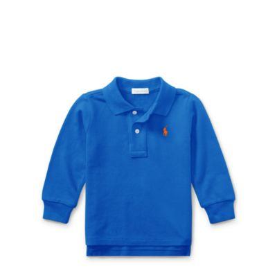 Ralph Lauren Cotton Mesh Long-sleeve Polo Barclay Blue 3m
