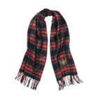Ralph Lauren Tartan Cashmere-wool Scarf Black Stewart