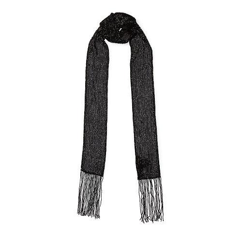 Polo Ralph Lauren Beaded Chiffon Skinny Scarf Black