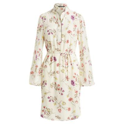 Ralph Lauren Floral Crepe Dress Chalk Multi