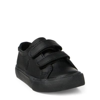 Ralph Lauren Slater Faux-leather Ez Sneaker Black