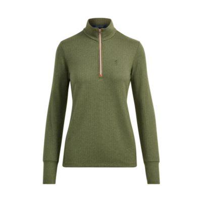Ralph Lauren Herringbone Half-zip Pullover Barn Olive