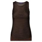 Ralph Lauren Fringed-front Jersey Tank Espresso