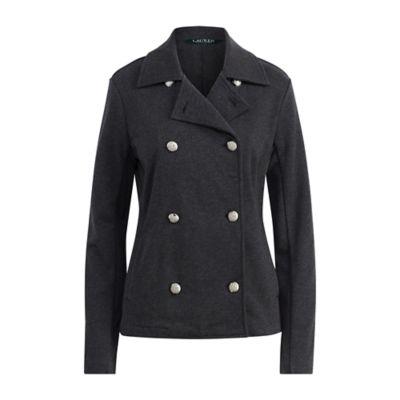 Ralph Lauren Double-breasted Cotton Jacket Dark Gents Heather