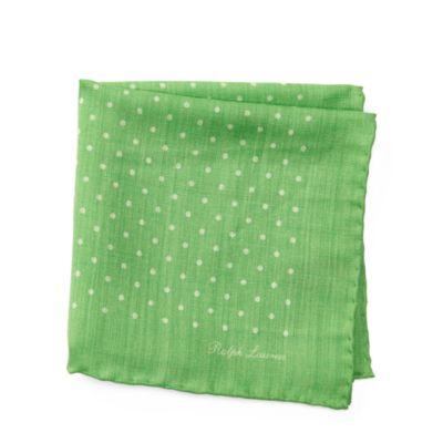 Ralph Lauren Polka-dot Pocket Square Green