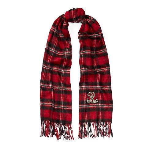 Polo Ralph Lauren Plaid Cashmere-wool Scarf Red/black Plaid