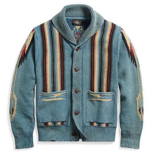 Ralph Lauren Rrl Cotton-blend Shawl Cardigan