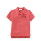 Ralph Lauren Cotton Mesh Polo Shirt Salmon Heather 3m