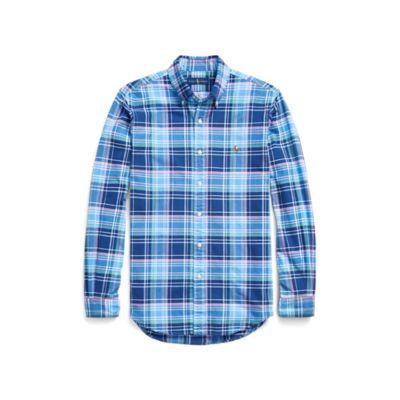 Ralph Lauren Classic Fit Plaid Oxford Shirt Navy/dawn Multi 1x Big