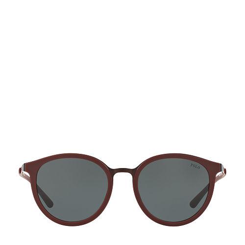 Polo Ralph Lauren Round Metal Sunglasses Matte Brown
