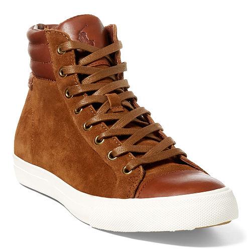 Polo Ralph Lauren Geffron Suede High-top Sneaker Snuff/polo Tan