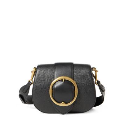 Ralph Lauren Pebbled Leather Lennox Bag Black