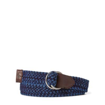 Ralph Lauren Braided Cotton O-ring Belt Indigo