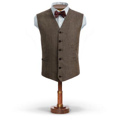Ralph Lauren Linen Twill Vest Brown Tan