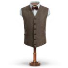 Ralph Lauren Linen Twill Vest Brown Tan