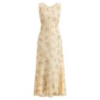 Ralph Lauren Melena Floral Wool-silk Dress Vanilla Multi