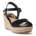 Ralph Lauren Lauren Keara Patent Espadrille Modern Navy