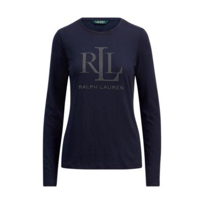 Ralph Lauren Studded Long-sleeve T-shirt Rl Navy