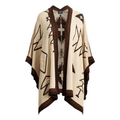 Ralph Lauren Geometric Open-front Cardigan Tan Multi