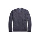 Ralph Lauren Aran-knit Wool Sweater Navy