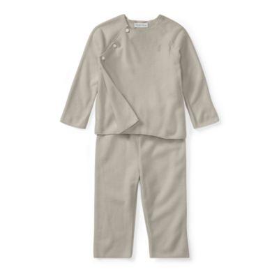 Ralph Lauren Fleece Top & Pant Set Grey Heather 3m