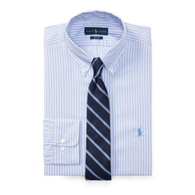 Ralph Lauren Classic Fit Easy Care Shirt Soft Blue/white