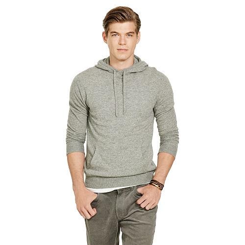 Polo Ralph Lauren Cashmere Hoodie Fawn Grey Heather
