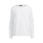Ralph Lauren Drapey Jersey Long-sleeve Top Pure White