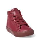Ralph Lauren Slater Mid-top Sneaker Burgundy