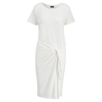 Ralph Lauren Tie-front Linen-blend Tee White